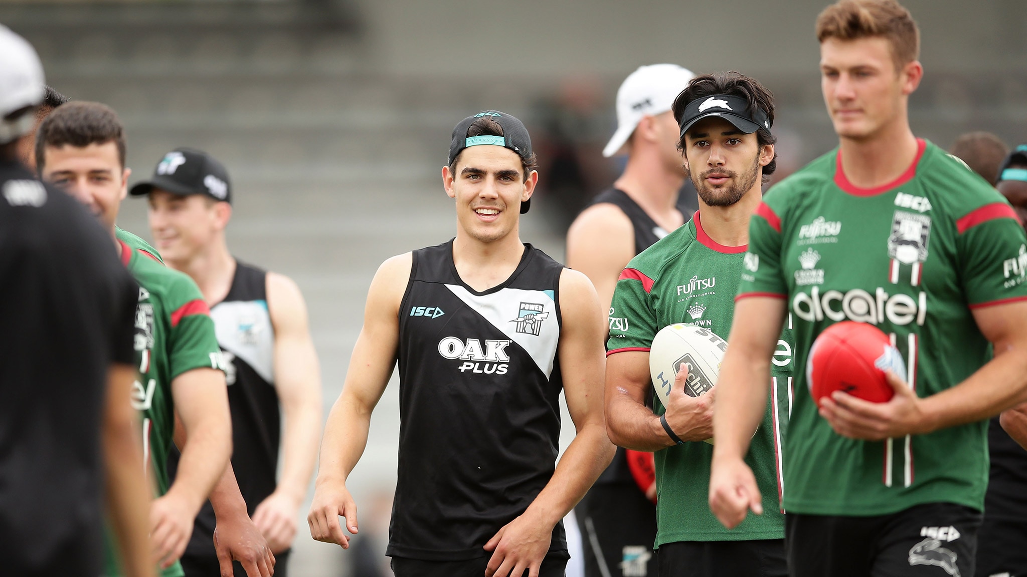 garner-ss-300.jpg New Port Adelaide recruit Joel Garner trains with NRL team South Sydney. Picture: Getty Images - AFL,Port Adelaide Power,Joel Garner